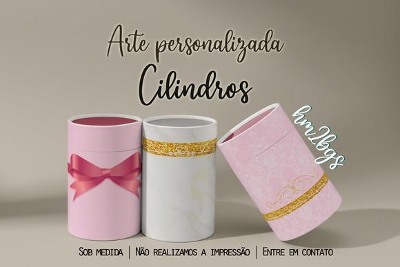 Arte Digital para Capa de Cilindros - Rosa Arabesco