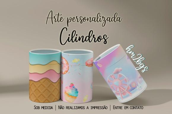 Arte Digital para Capa de Cilindros - Doces e Sorvete
