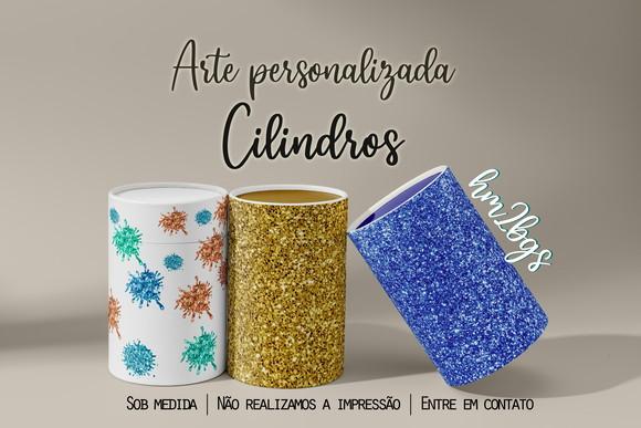 Arte Digital Para Capa De Cilindros - Glitter Colorido