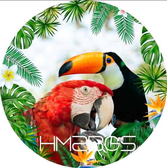 Painel (apenas A Arte) - Tema: Tropical (arara E Tucano)