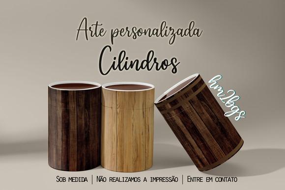 Arte Digital Para Capa De Cilindros - Barril De Madeira