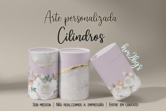 Arte digital para capa de cilindros - floral rose