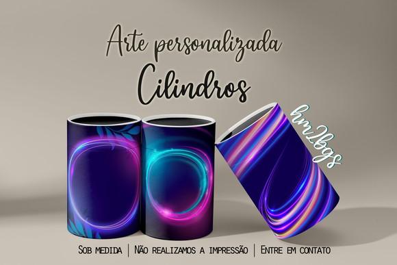 Arte digital para capa de cilindros - neon