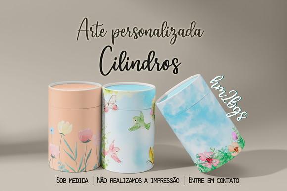 Arte digital para capa de cilindros - Jardim encantado