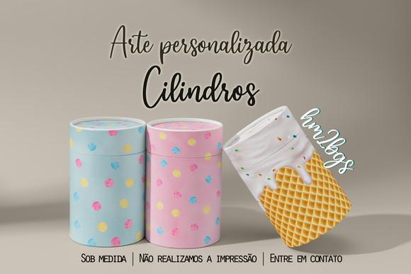 Arte para Capa de Cilindros - tema: doces