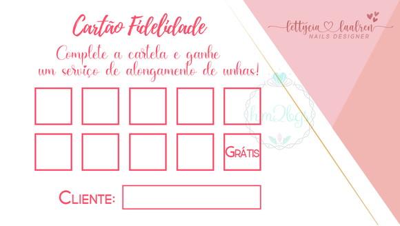 Arte para cartão fidelidade