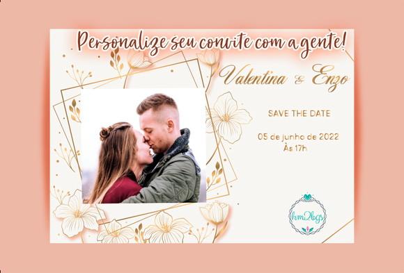 Convites personalizados para Casamento - Arte digital
