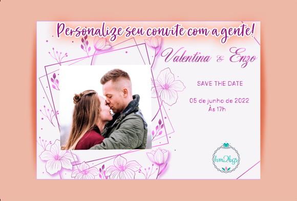Convites personalizados para Casamento - Arte digital