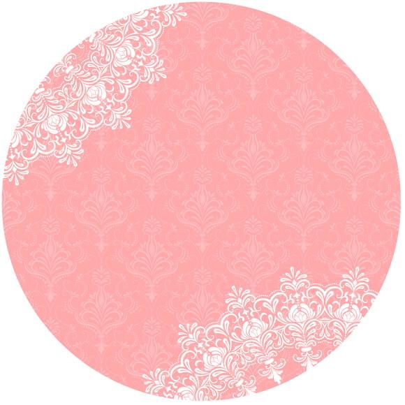 Painel Para Impressão Rosa Com Renda - Arte Digital