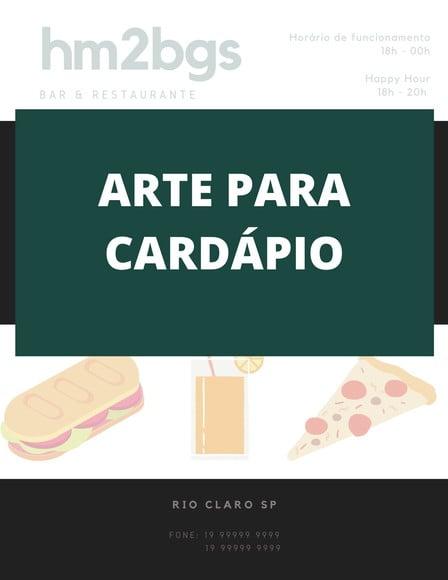 Cardápio - arte digital