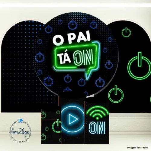 Kit Cilindros e Painel - Arte Digital Pai Ta On