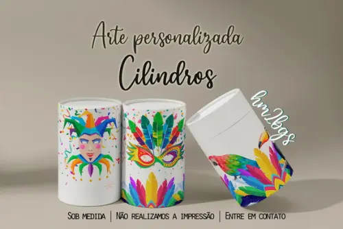 Arte Digital para Capa de Cilindros - Carnaval