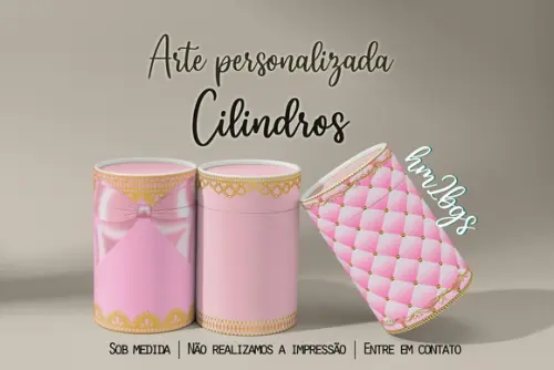 Arte Digital Para Capa De Cilindros - Boneca Rosa