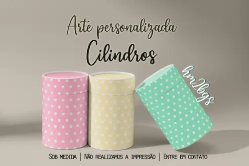 Arte Digital Para Capa De Cilindros - Bolinhas / Poá