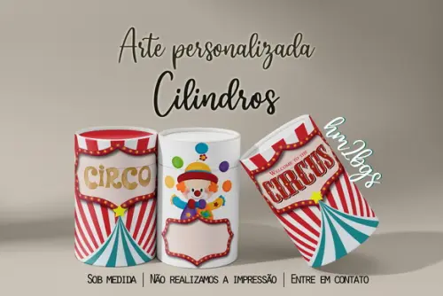 Arte Digital Para Capa De Cilindros - Circo