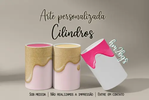 Arte Digital Para Capa De Cilindros - Doce Rosa Glitter