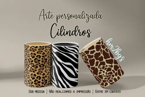 Arte Digital Para Capa De Cilindros - Animal Print