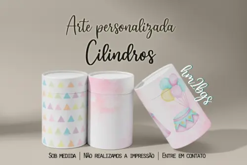 Arte Digital Para Capa De Cilindros - Circo Rosa