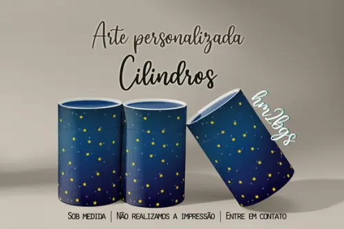 Arte Digital Para Capa De Cilindros - Céu Estrelado