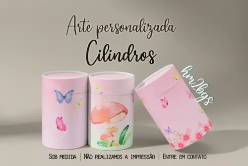 Arte Digital Para Capa De Cilindros - Borboletas E Flores