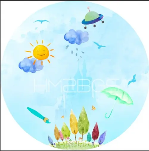 Arte Digital Para Painel - Tema: Aquarela