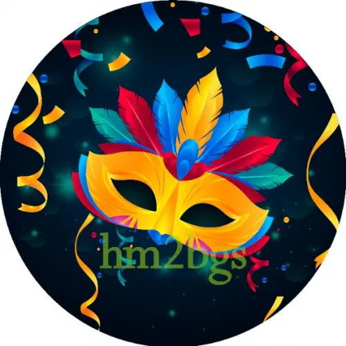 Arte Digital Para Painel - Mascara De Carnaval