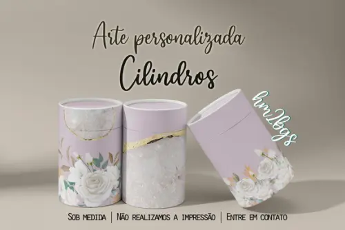 Arte digital para capa de cilindros - floral rose