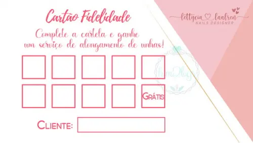 Arte para cartão fidelidade