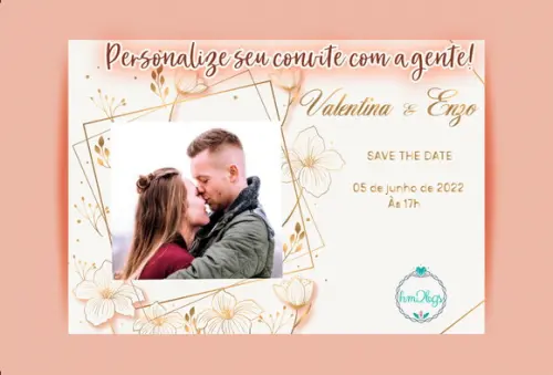 Convites personalizados para Casamento - Arte digital