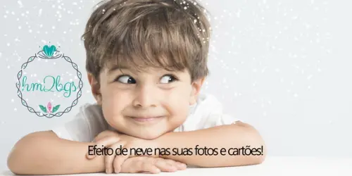 Efeito neve nas fotos e cartões