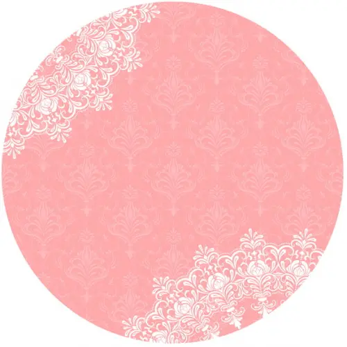 Painel Para Impressão Rosa Com Renda - Arte Digital