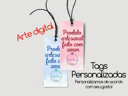Tag/ etiqueta personalizada - Arte digital para impressão