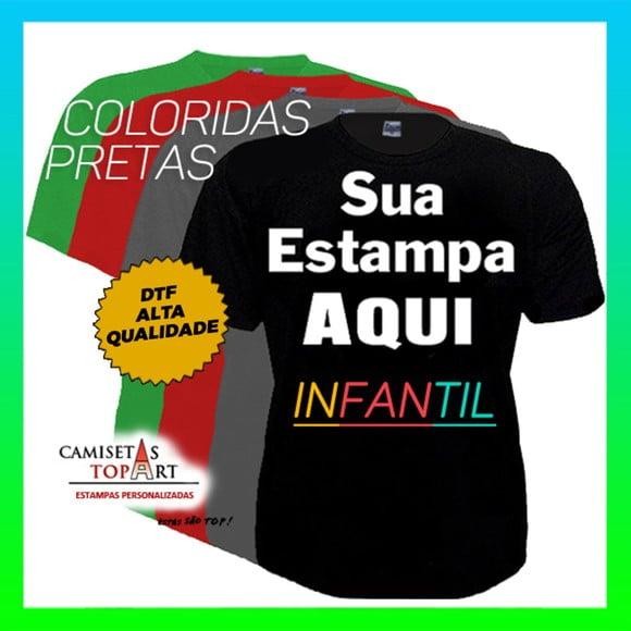 Camiseta Personalizada Infantil com Sua Estampa Camisa Algodão A