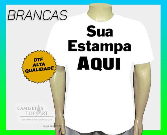 Camisetas Personalizadas Branca com Sua Estampa Algodão Anivers?
