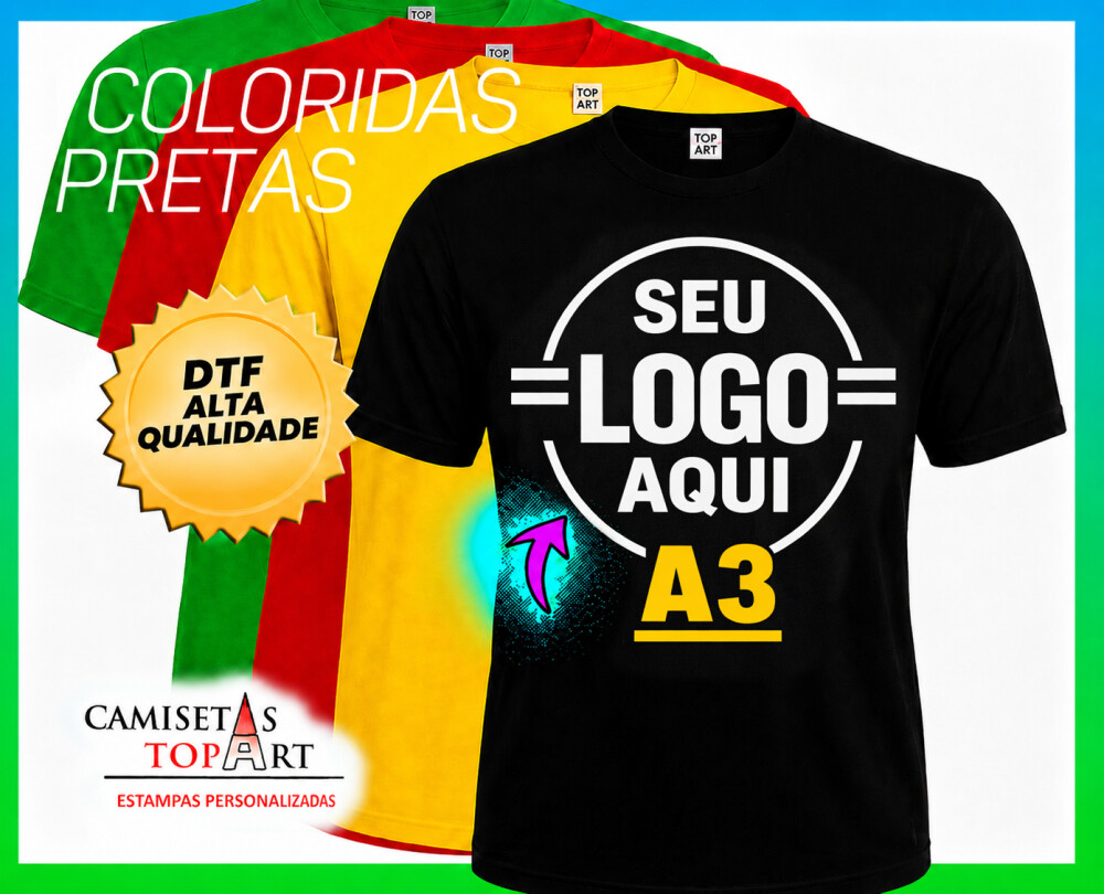 Camiseta Personalizada com Sua Estampa Grande