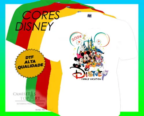 Camisetas Personalizadas Disney Sua Estampa Algodão Camisas Viagem