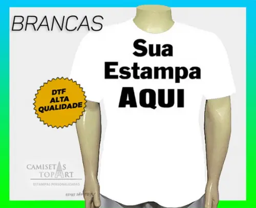 Camisetas Personalizadas Branca com Sua Estampa Algodão Aniversário Uniforme Evangélicas