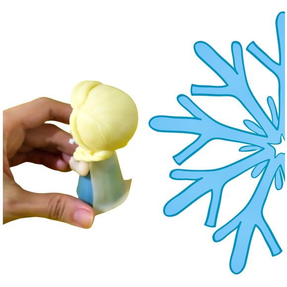 Aplique para Lembrancinha Elsa de Frozen de Biscuit