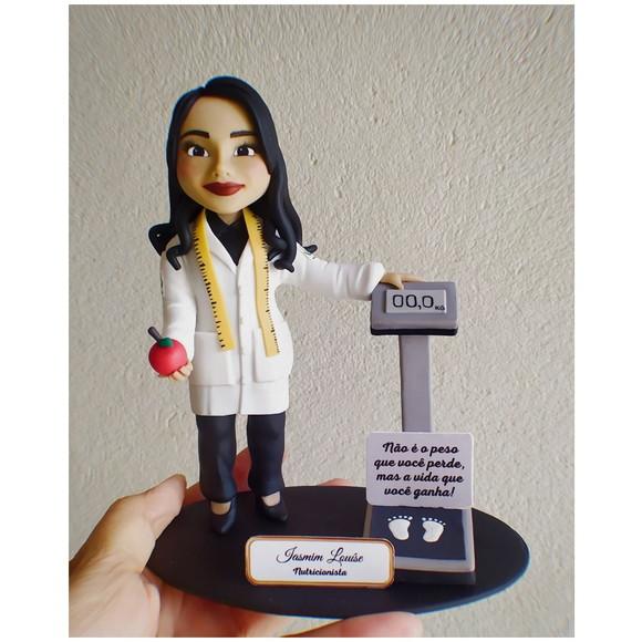 Boneco (a) Personalizado em Biscuit - Nutricionista