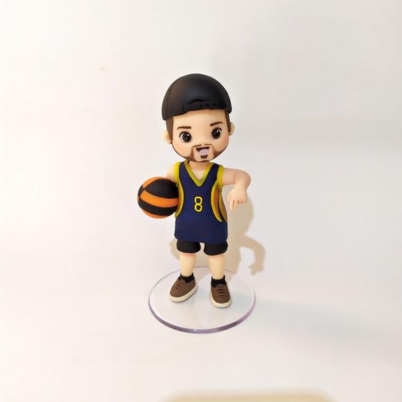 Boneco Jogador de Basquete em Biscuit