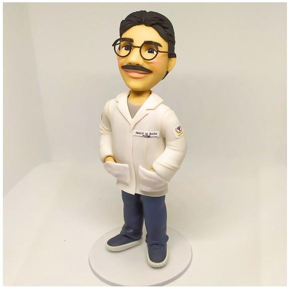 Boneco Personalizado Profissão Psicólogo em Biscuit