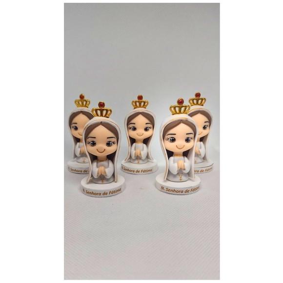 Lembrancinha Nossa Senhora de Fátima em Biscuit (6 Cm)