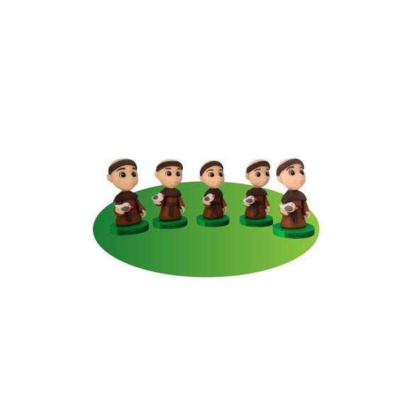 Lembrancinha São Francisco de Assis em Biscuit (8 Cm)