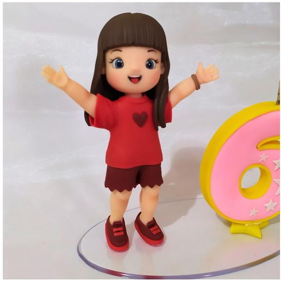 Topo de Biscuit Lucas Neto para Menina