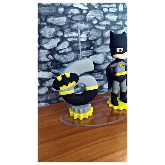Topo de Bolo do Batman em Biscuit
