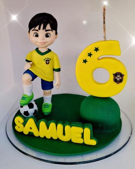 Topo de Bolo Futebol em Biscuit
