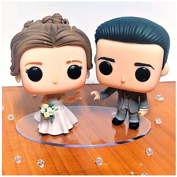 Topo de Bolo Noivinhos em Biscuit - Funko Pop