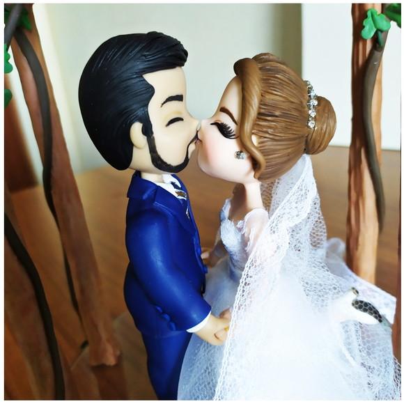 Topo de Casamento de Biscuit