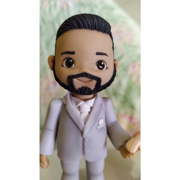 Topo de Bolo Personalizado para Casamento em Biscuit