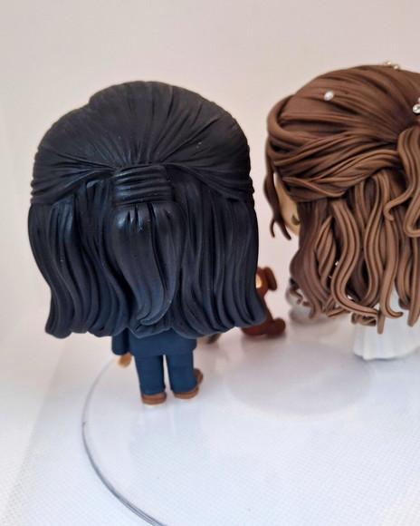 Topo Noivinhos em Biscuit + 2 Gatos + 1 Cachorro- Funko Pop